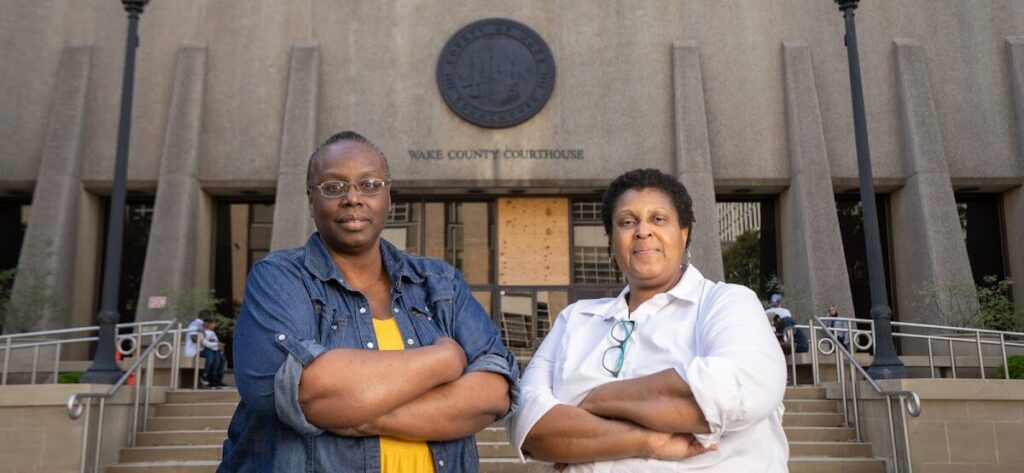 Courtroom5 Founders in front of Courthouse